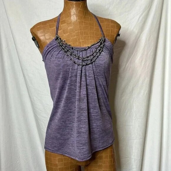 Small A. Byer‎ purple halter top - Picture 1 of 9